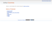 Tablet Screenshot of josh.gourneau.com